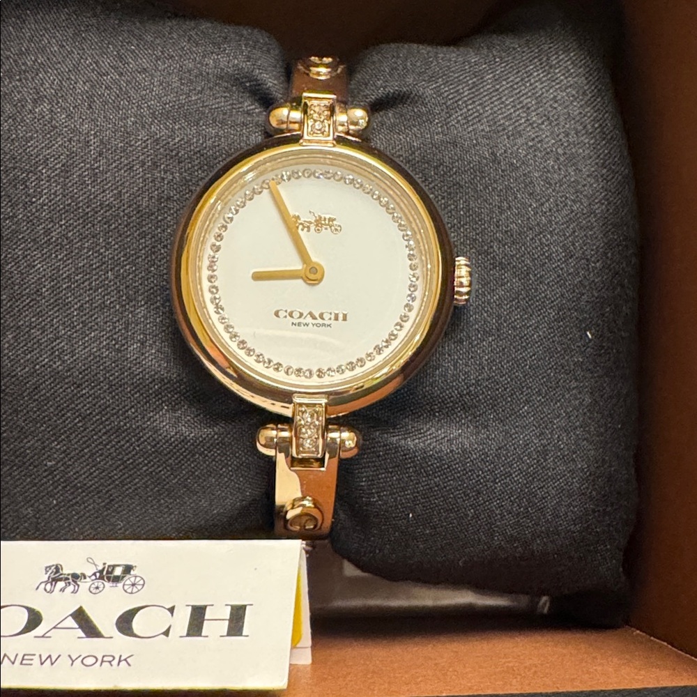 Coach Gold Women's Watch with White Dial